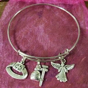 Nurse charms slide bracelet